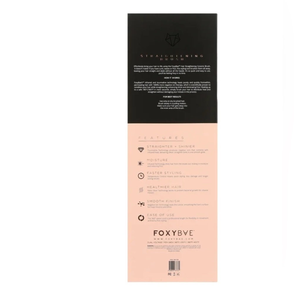 FOXYBAE Rose Gold Straightening Brush - Picture 3 of 6